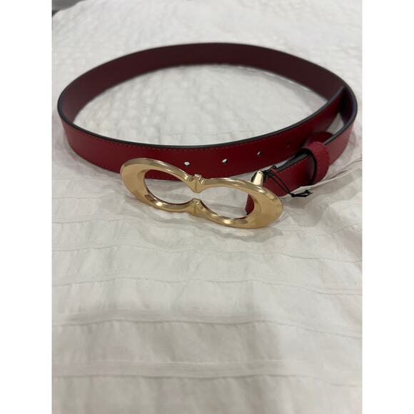 Sale!! Coach Red and Gold Double C Belt – Size S – NWT - Picture 1 of 8